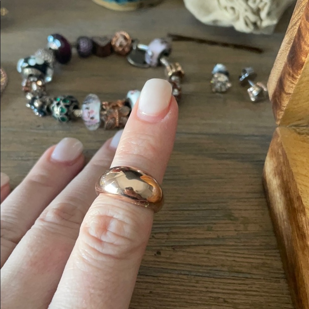 Solid Gold Globe Ring - image 3